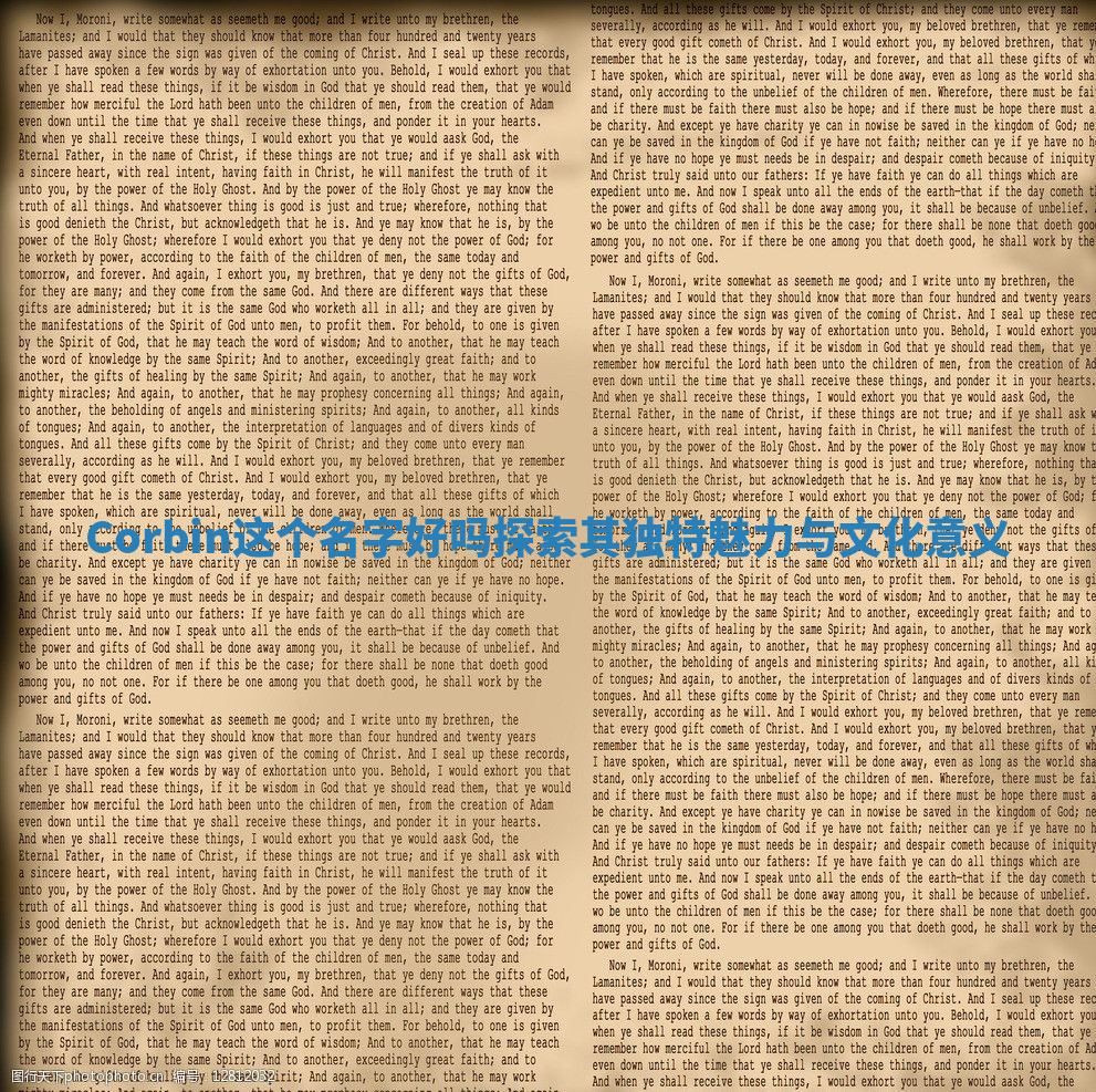Corbin这个名字好吗探索其独特魅力与文化意义 Corbin这个名字好吗探索其独特魅力与文化意义