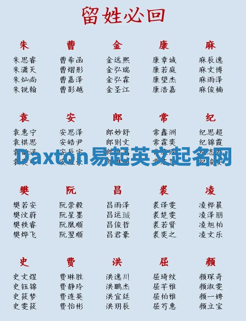 Daxton易起英文起名网 Daxton易起英文起名网