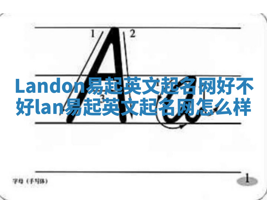 Landon易起英文起名网好不好 lan易起英文起名网怎么样