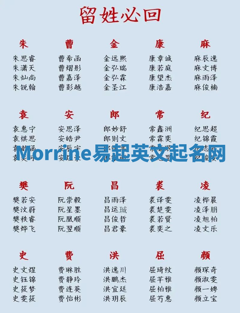 Morrine易起英文起名网