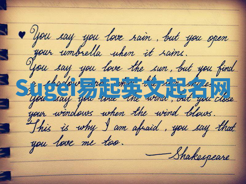 Sugei易起英文起名网