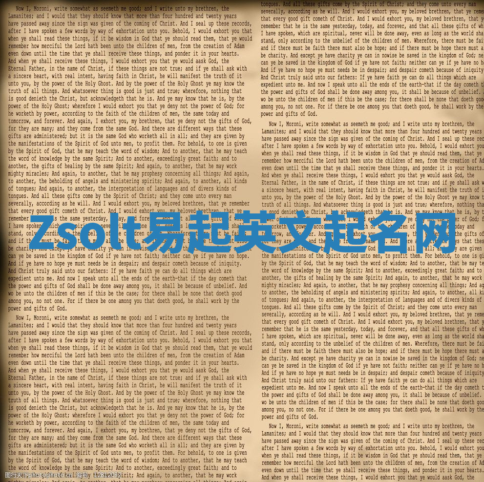 Zsolt易起英文起名网